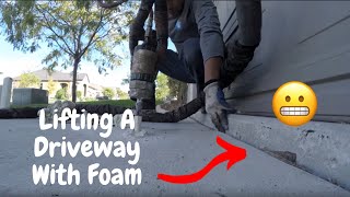 How To Lift A Sinking Concrete Driveway With Foam