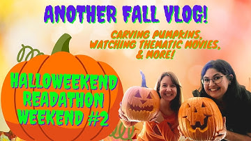 Halloweekend Readathon Weekend 2 Vlog | Pumpkin Carving, Tons of Horror Movie Watching, & Fall Fun!