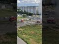 Deglava ielā Rīgā ar atklātu liesmu deg divstāvu ēka