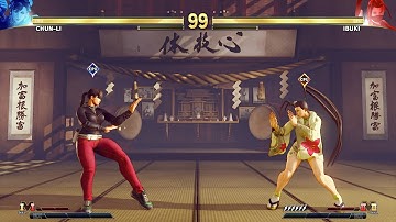 Chun-Li vs Ibuki! Street Fighter V CPU vs CPU