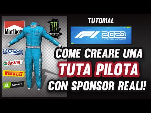 F1 2021 - Come creare una TUTA PERSONALIZZATA (con sponsor REALI!) - Tutorial