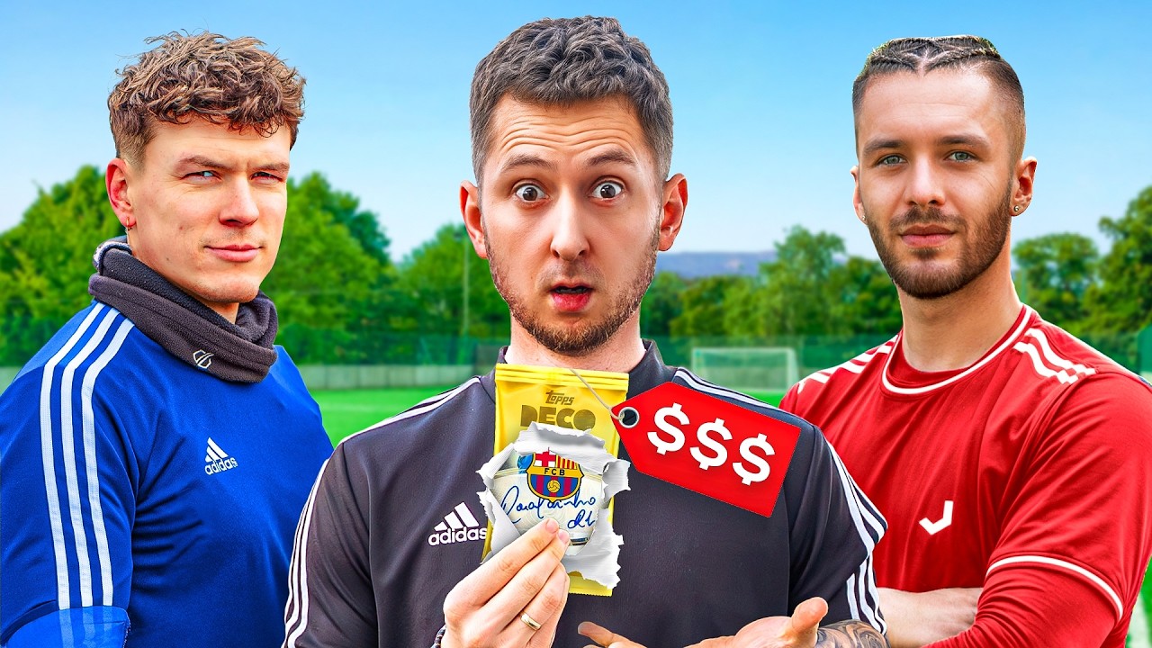 TRAFIŁ AUTOGRAF PIŁKARZA BARCELONY! - WYZWANIA O KARTY PIŁKARSKIE NA BOISKU