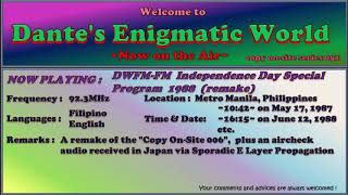 DWFM-FM (Remake): Independence Day Special/Balita ng Bansa 1988 etc. ~Copy On-Site 051～