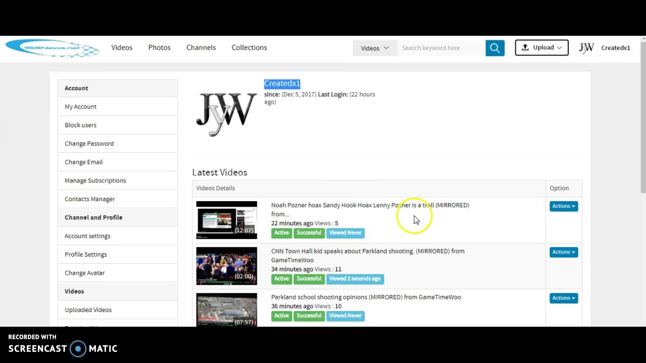channel and backup channel YouTube