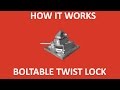 How to anchor a shipping container to concrete using a Boltable Dovetail twist lock