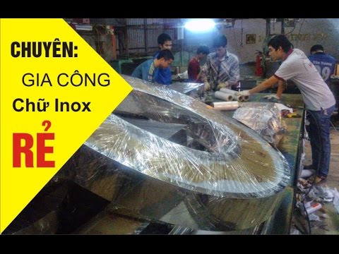 Video Hướng dẫn thi công chữ inox vàng lên bảng hiệu Alu... - youtube