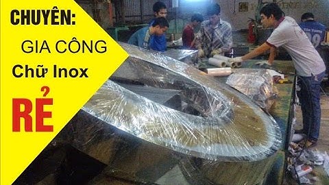 Hướng dẫn thi công chữ inox vàng lên bảng hiệu Alu quảng cáo