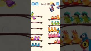 Bird sort color game level 834 solution #shorts