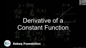 Derivative of a Constant Function, Math Lecture | Sabaq.pk