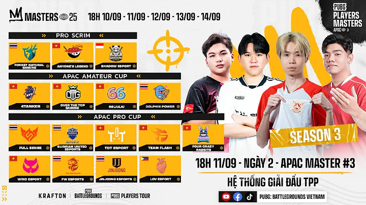 🏆 APAC MASTER #3 (TPP) - NGÀY 2: 🇻🇳 AL, 🇻🇳 TDT, 🇻🇳 FL, 🇻🇳 FCR, 🇻🇳 WDE, 🇻🇳 4TK, 🇻🇳 OTTG, 🇻🇳 66...