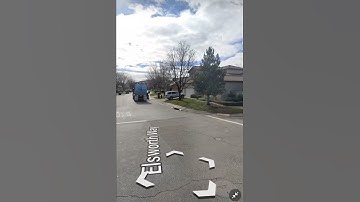 two garbage trucks in the same spot on Google maps