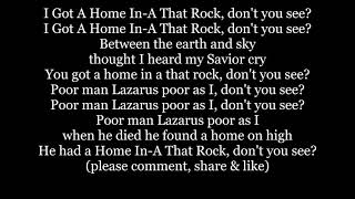 I Got A HOME IN THAT ROCK Can't You See? Lyrics Words text trending SPIRITUAL sing along song music chords