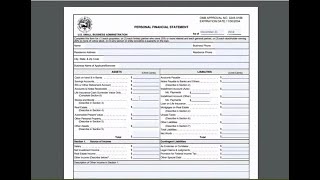 Personal Financial Statement | SBA Form 413 | Bonus Accounting