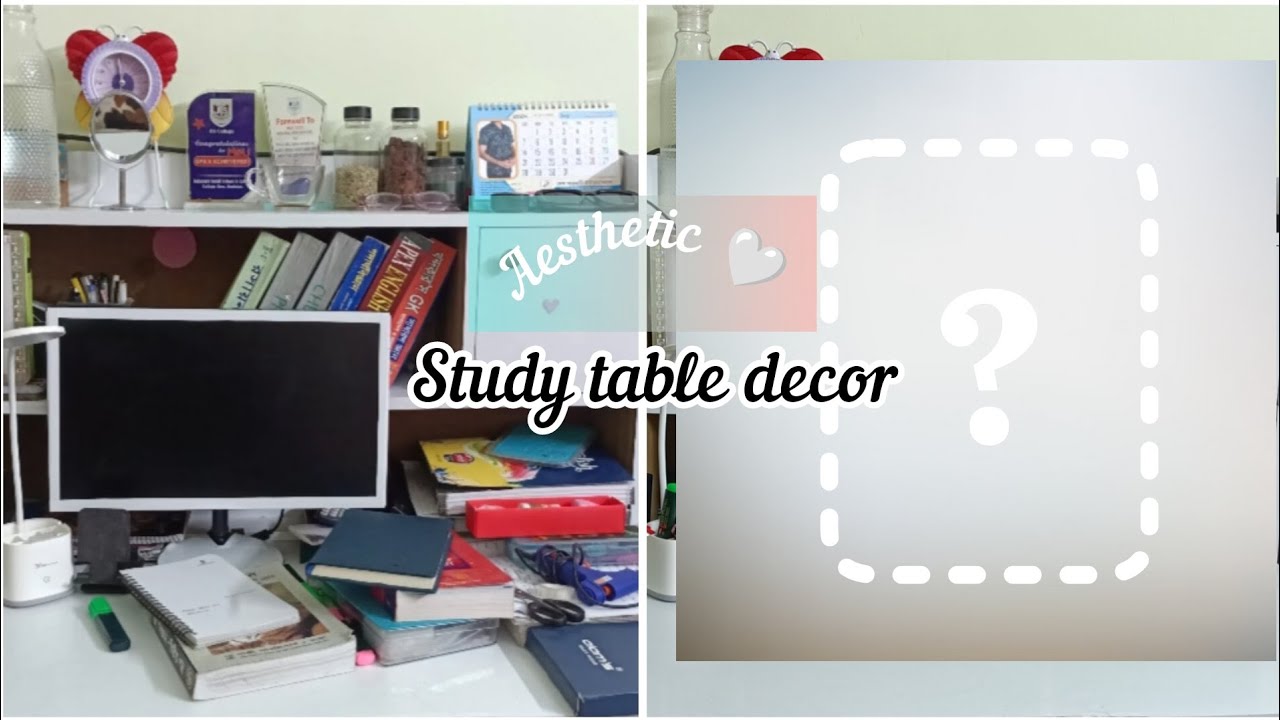 Study Table Vlog ฅ^•ﻌ•^ฅ🌷Study Table decor vlog | Decoration And Organising 🌷 ...