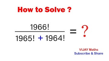 A Nice Factorial Problem | How to simplify Factorial Expressions | Factorial Short Tricks