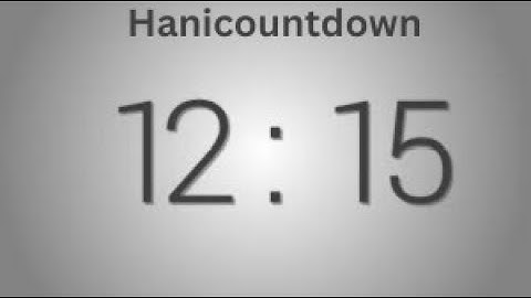 12 Minutes 15 seconds countdown Timer   Beep at the end   Simple Timer twelve min fifteen sec