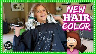 NEW HAIR CUT & COLOR FOR BACK TO SCHOOL! HOW SHORT DOES SHE GO?