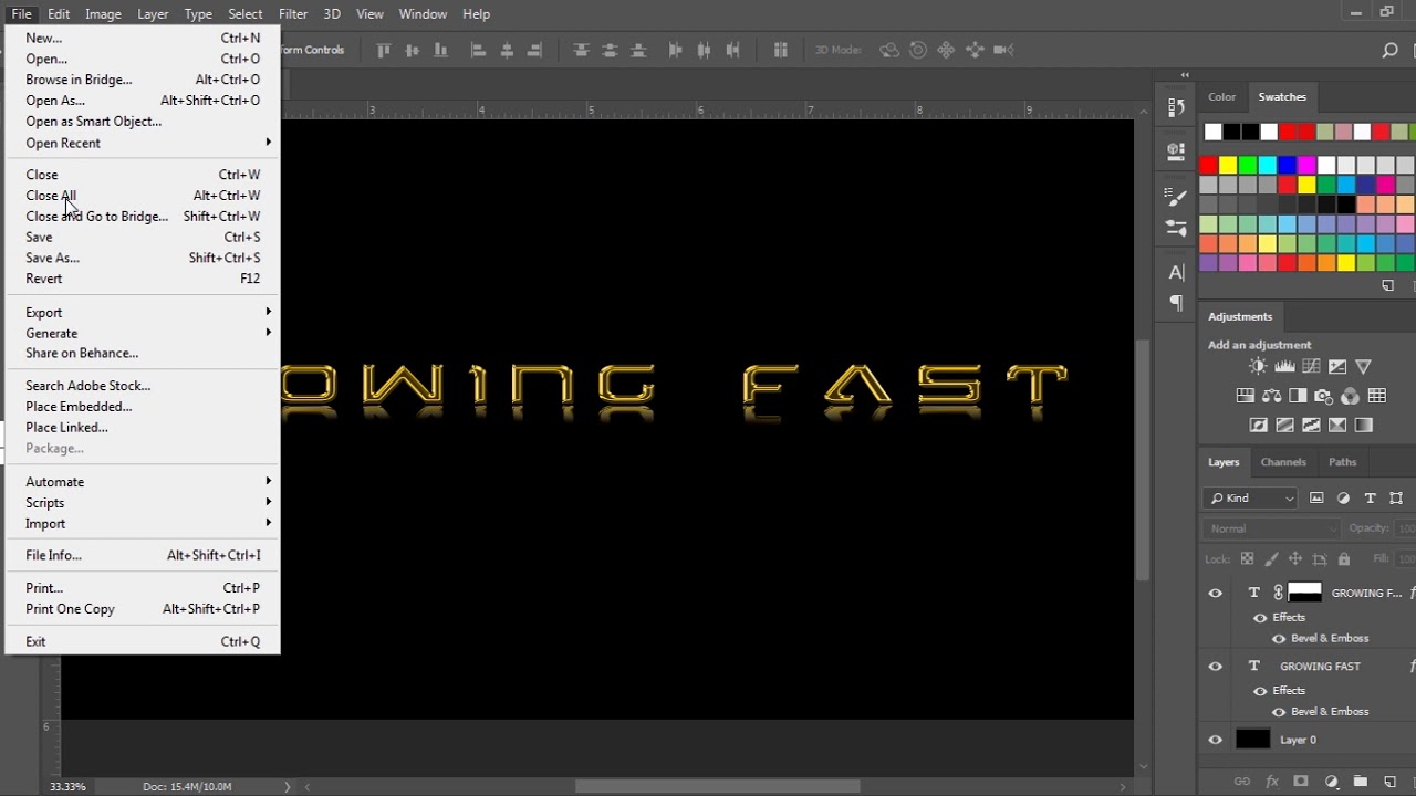 SAVE FILE QUICKLY | Adobe Photoshop Tutorial - YouTube