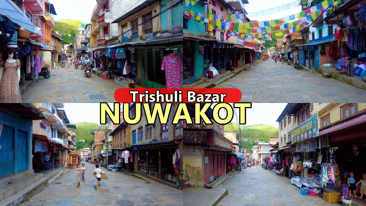 Trishuli Bazar, Nuwakot Tour 2082 🇳🇵 - 4K Virtual Walk around Market Area 2025