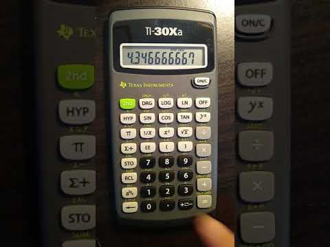 Stats on a TI-30XA