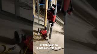 Drill through solid concrete 8 inch thick