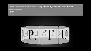 HTML 5 CSS3 and Java script (Animation and 3d elements) [part 5/7]