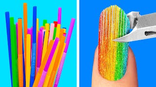 AWESOME MANICURE HACKS AND NAIL DESIGN IDEAS