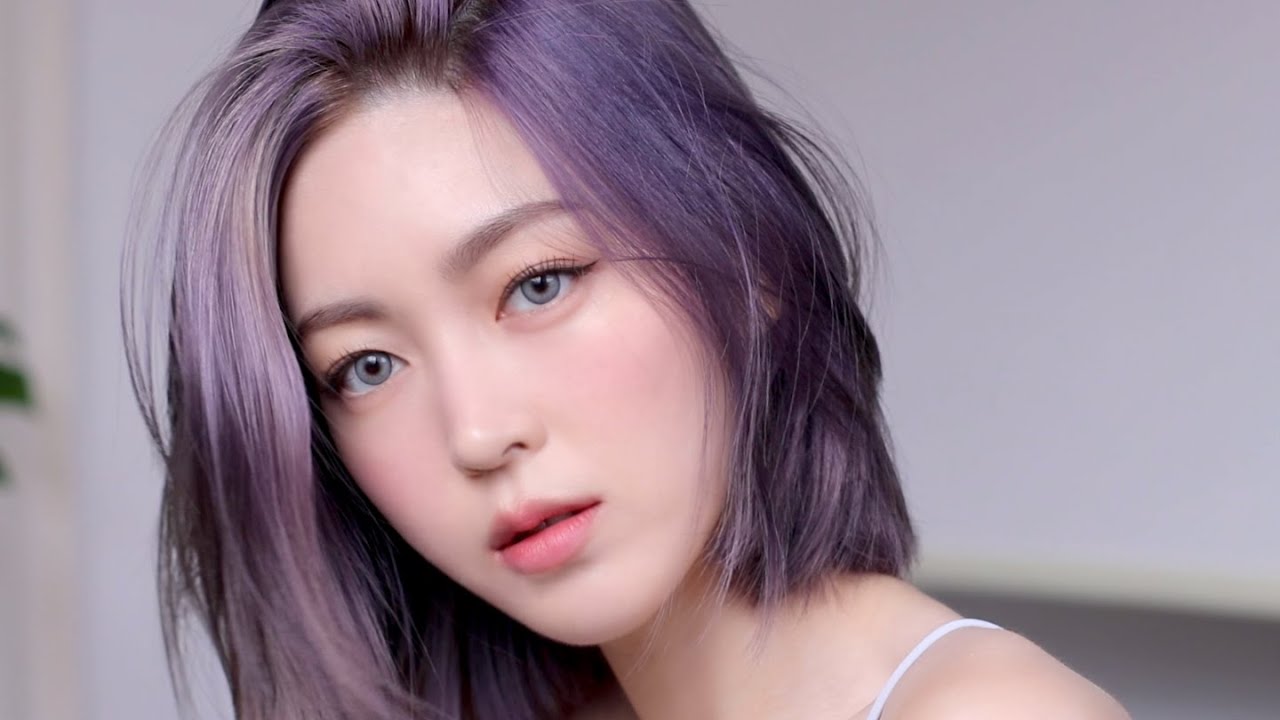 GRWM 퍼플염색하고 같이 준비해요💜 쿨톤 핑크 메이크업 cool pink makeup(with Subs) | CHES 체스