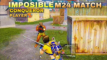 Imposible M24 Match Against Conqueror Player 🥵 | 1v1 TDM Room Match | PUBG MOBILE | BGMI