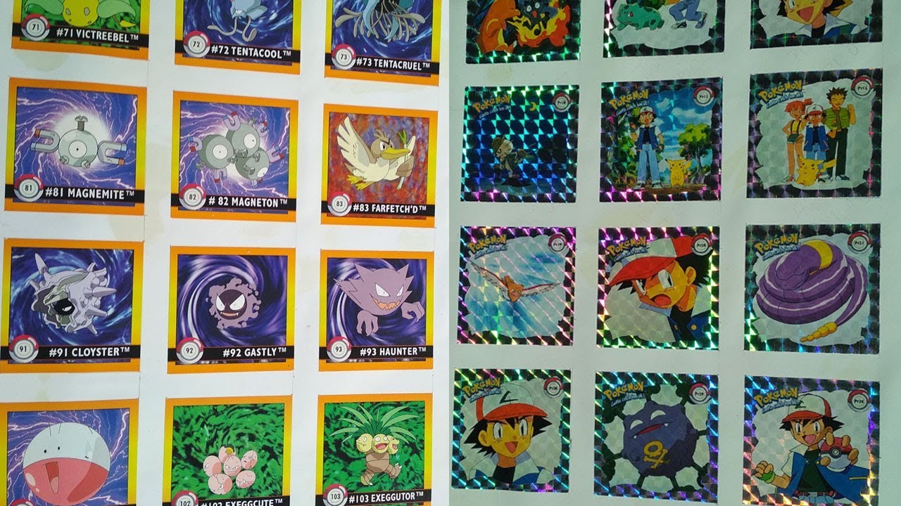 Pokemon stickers 1999 part.2 DIY album YouTube