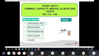 Criminal Law CRW2601 STUDY UNIT 09 online class 2021 UNISA LLB