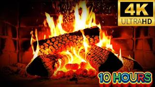 10 HOURS of Cozy 4K Fireplace – Crackling Fire Sounds for Deep Sleep & Relaxation (No Music)