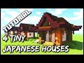 How To Build 4 Tiny Japanese Houses | Minecraft Tutorial