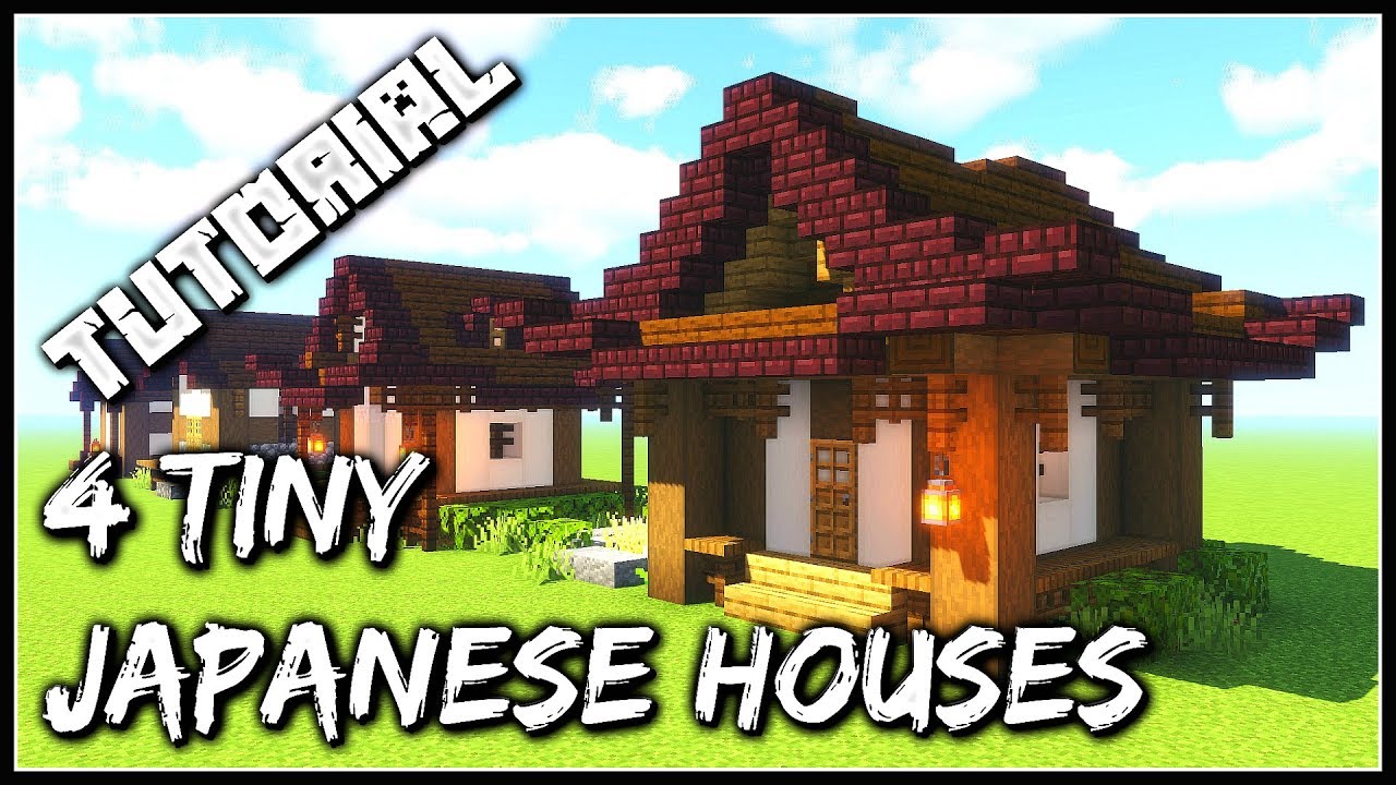 How To Build 4 Tiny Japanese Houses | Minecraft Tutorial - YouTube