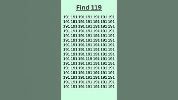 How Sharp-Sighted Are You? Spot the number 119 #ytshorts #viral #shorts