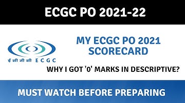 My ECGC PO 2021 scorecard | Why I got zero marks in descriptive |