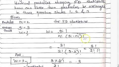 FERMI DIRAC STATISTICS NUMERICALS