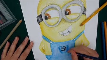 Speed Drawing of Dave the minion - Despicable Me 2