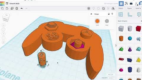 Gamecube Controller Timelapse│TinkerCad