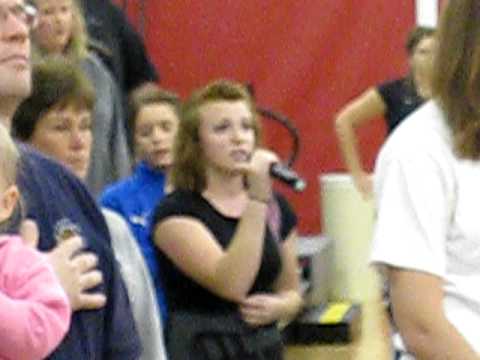 Alyssa Steadman Singing the National Anthem