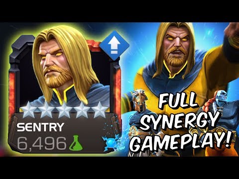 5 Star Sentry Rank Up & Full Synergy Gameplay 2019! – Marvel Contest Of Champions