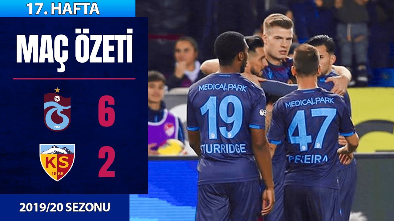 2019-2020 Süper Lig TRABZONSPOR - KAYSERİSPOR 6-2 Maç Özeti