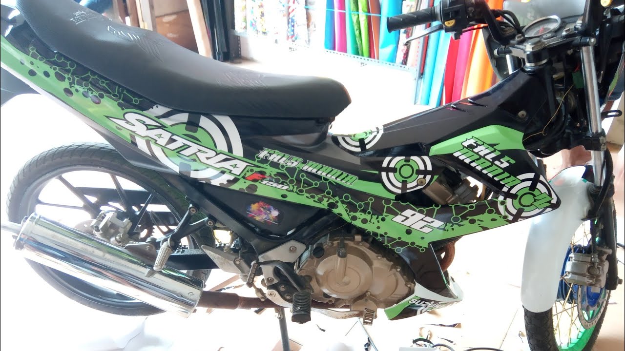 Cara Pasang Stiker Decal Motor Satria Fu Full Body Kereennn