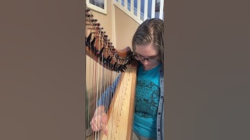 Random Bass Line Game, harp improv 7sept25. #harp #improvisation #harploop