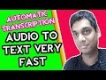Transcribe audio to text automatically | Transcription easy to do | Hindi