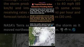 Tropical Storm Arthur Unleashes Flooding Rains! #space #universe #spacefacts #planet #spacediscovery