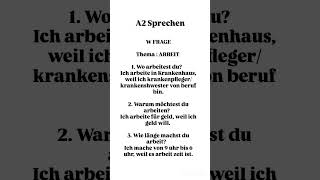 A2 Sprechen German #germany #learngerman #deutsch #germanspeaking