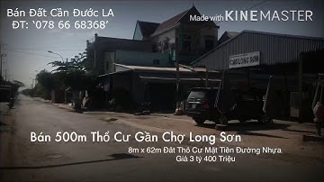 Bán 500m Đất Thổ Cư gần Chợ Xã Long Sơn Huyện Cần Đước Long An ĐT’0786668368’