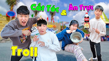Troll Cắt Tóc Trẻ Trâu Và Cuộc Thi Ăn Trực Nhà Hàng Xóm | Anh Tóc Xoăn