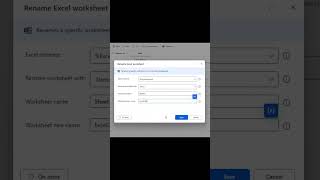 Power Automate Desktop - Excel Automation - Rename Excel Sheet #technology #trending #ytshorts